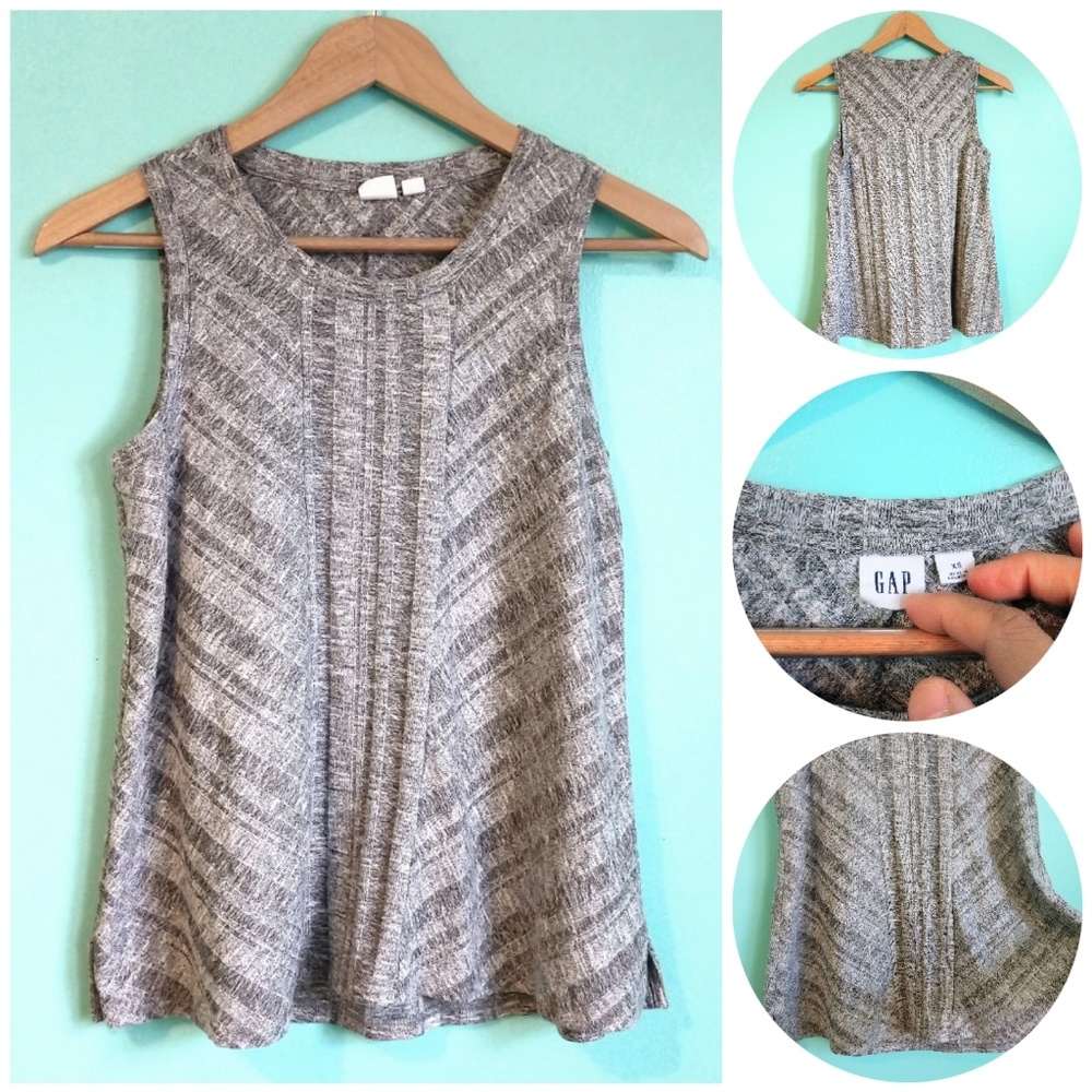 🧶🎽 GAP Softspun Light Grey Marle top